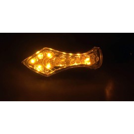 MotorToGo Black LED Motorcycle Turn Signals Smoke Lens Black Arrow LED Turn Signals Lights Blinkers Compatible for 2016 Yamaha FZ07