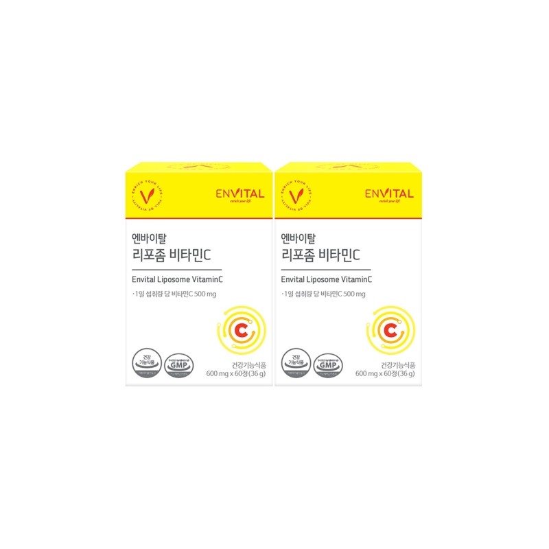EnVITAL Liposomal Vitamin C 600mg x 60 tablets / 엔바이탈