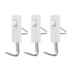 LEC Double Pin Hooks, Pack of 3, Load Capacity: 4.4