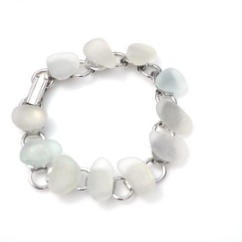 Genuine Surf Tumbled Frosted Sea Glass Bracelet