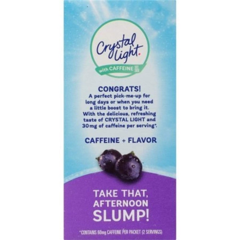 Crystal Light On-the-Go, Sugar-Free Grape Energy Drink Mix with Caffeine,