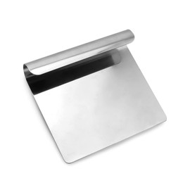 QWORK Vegetable Scoop, Dough Spatula, Kitchen Scraper, Kitchen Gadget, 14 x 12 cm, Stainless Steel