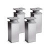MFV1-AL Furniture Feet, Colour: Aluminium, Square Profile: 40 mm x