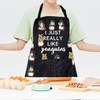 ENSIANTH Penguin Apron Penguins Cooking Apron With Pockets I Just