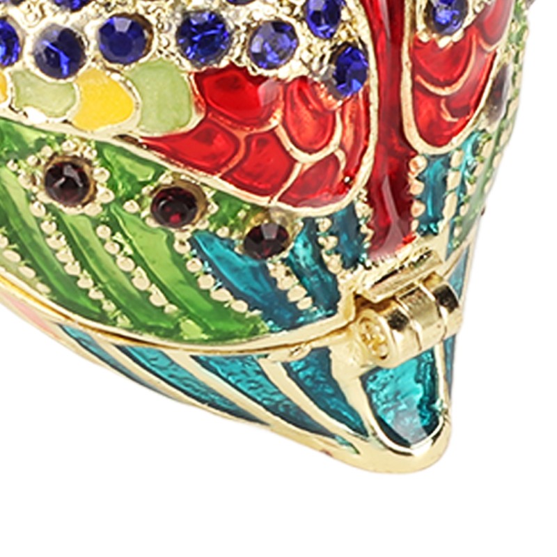 Metal Trinket Box Owl Shape Shiny Exquisite Zinc Alloy Jewelry