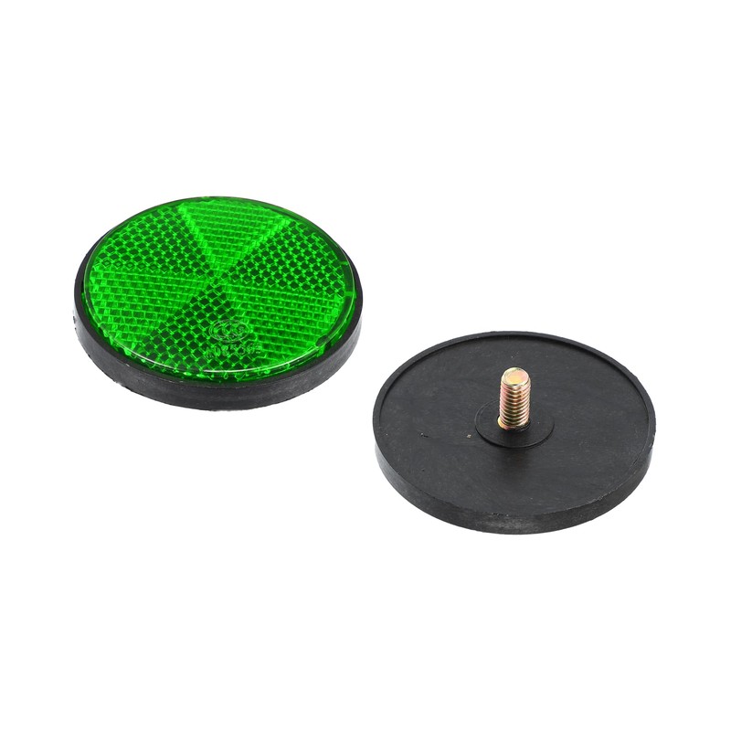 X AUTOHAUX 4pcs M6x1.0 Green Screw Mount Warning Reflector for