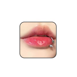 Quizzhe 1Pcs 16G Stainless Steel Spike Lip Stud, Punk Style, 1.2mm x 12mm, Ideal for Most Piercing Holes
