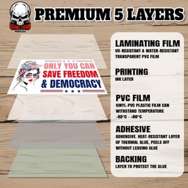 Only You Can Save Freedom and Democracy | Bumper Sticker or Car Magnet | Womens Rights Feminism Magnetic Bumper for Refrigerators Doors Trucks Cars [7.5x3.75]