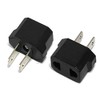 Ckitze Travel Europe to USA Power Plug Adapter - 2 Pack - Round to Flat - European to American Outlet - for Mobile Cell Phone, Laptop, Tablet Chargers and More