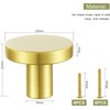 8PCS Brass Gold Cabinet Knobs, 25mm Small Round Dresser Knobs,