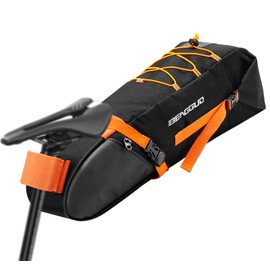 Jeinbuil Bikepacking Saddle Bag 10L Bicycle Saddle Bag 100% Waterproof Bicycle Bag Saddle Super Firm Hold for Gravel Bike and MTB Bike Packing
