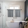 Home Queen Water Resistant Bathroom Window Curtains, Waffle Textured Half