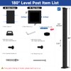 Gyykzz Cable Railing Post 36" (Post 35"x2"x2"), Fixed Top Mount