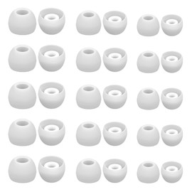 15 Pairs Silicone Ear Bud Replacement Pieces Earbuds Ear Tips Replacement Ear Bud Covers S/M/L Sizes Ear Gels Soft Earphones Earbuds White Ear Cushion Ear Bud Tips Replacement Kit