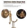 Alvinlite Bathroom Double Coat Hooks Antique Brushed Brass Towel Hooks