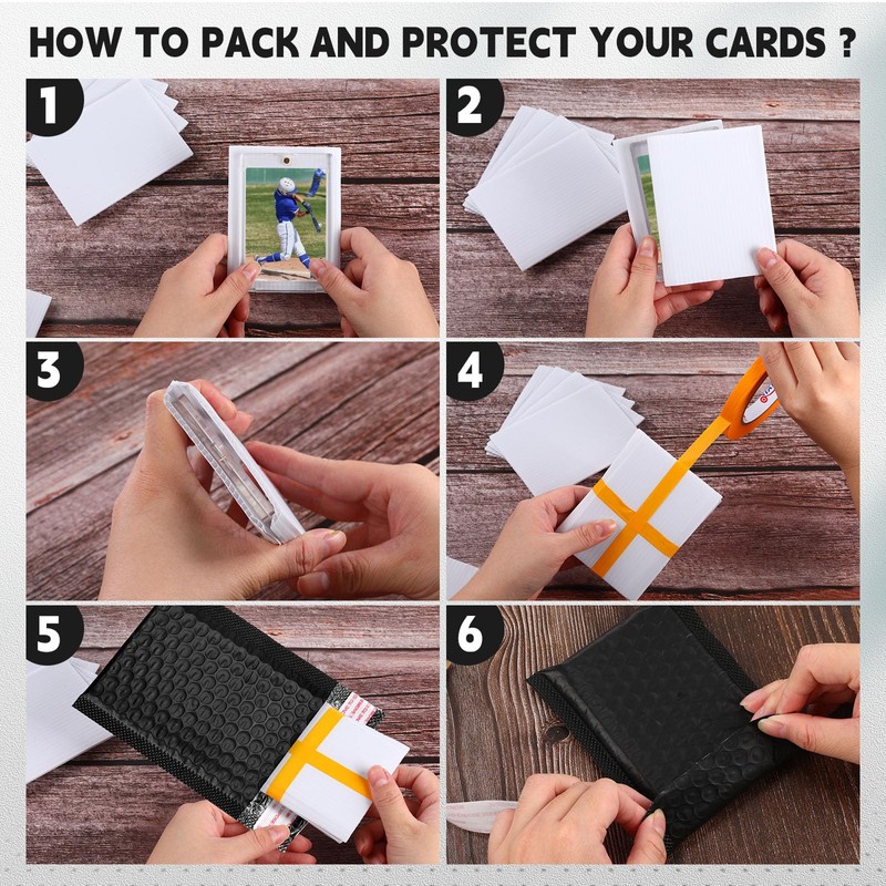 302 Pcs Trading Card Shipping Protector Set Include 200 Precut