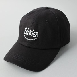 Dickies Patch Emblem Low Cap Logo Polo Cap Hat, Men's, Women's, Unisex, Solid Color, 874 6 Panel Cap, Cotton Cap, Baseball Cap, (56) Looking Black