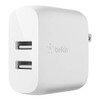 Belkin WCB002dqWH Cargador de Pared Doble USB-A BOOST CHARGE de