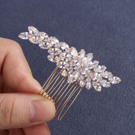 Missgrace Bridal Rhinestones Hair Comb Sparkling Dainty Rhinestones Headpiece for Women Elegant Hair Comb Hair Accessoires for Bride Women