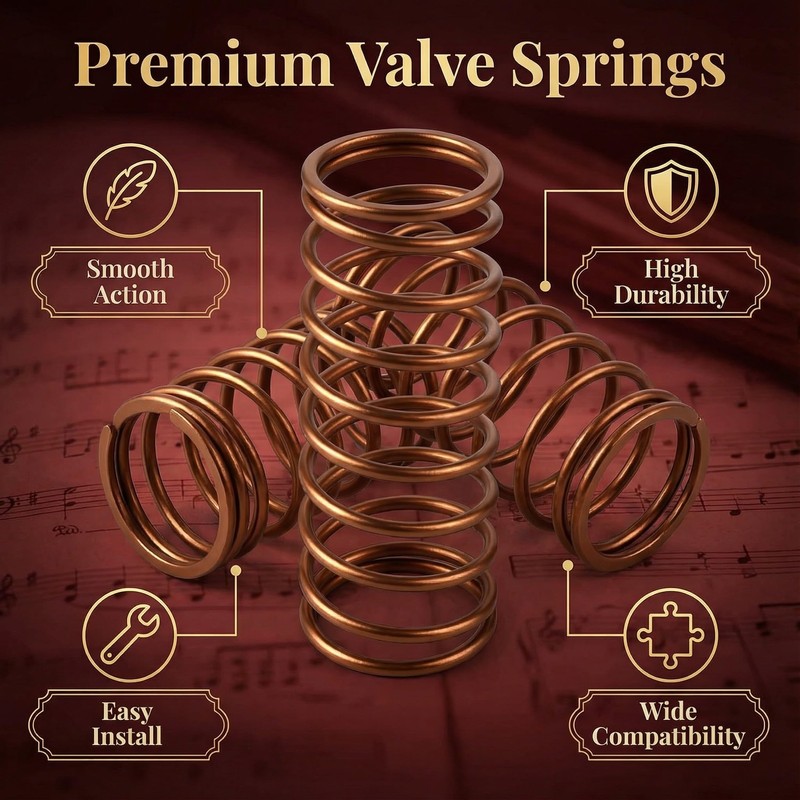 3 Pack Valve Piston Spring Compatible with Bach Stradivarius Strad