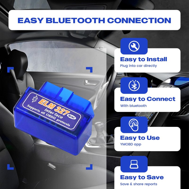 Dasaita OBD2 Car Automotive Diagnostic Scanner Save & Share Reports