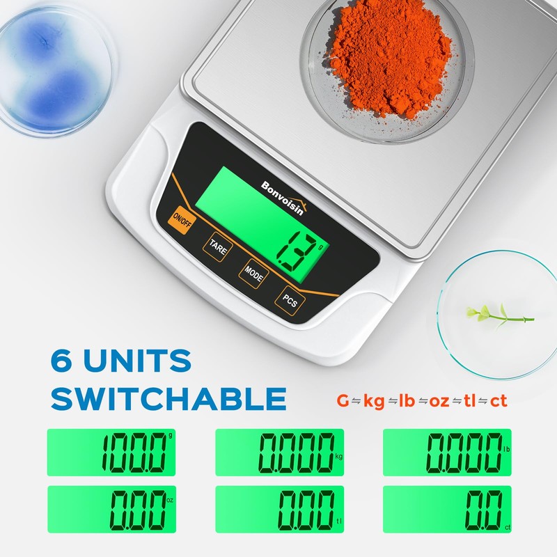 Bonvoisin Digital Scale 0.1 Gram Accuracy Precision Lab Scale 6000g