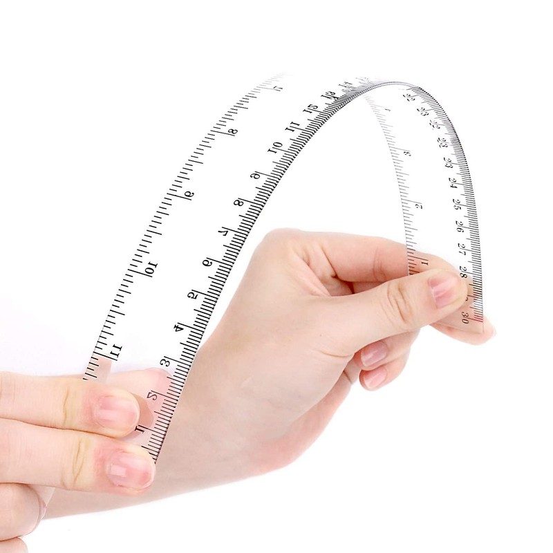 4 Pack 6-Inch Straight Rulers,Clear Plastic Ruler, Suitable for Student