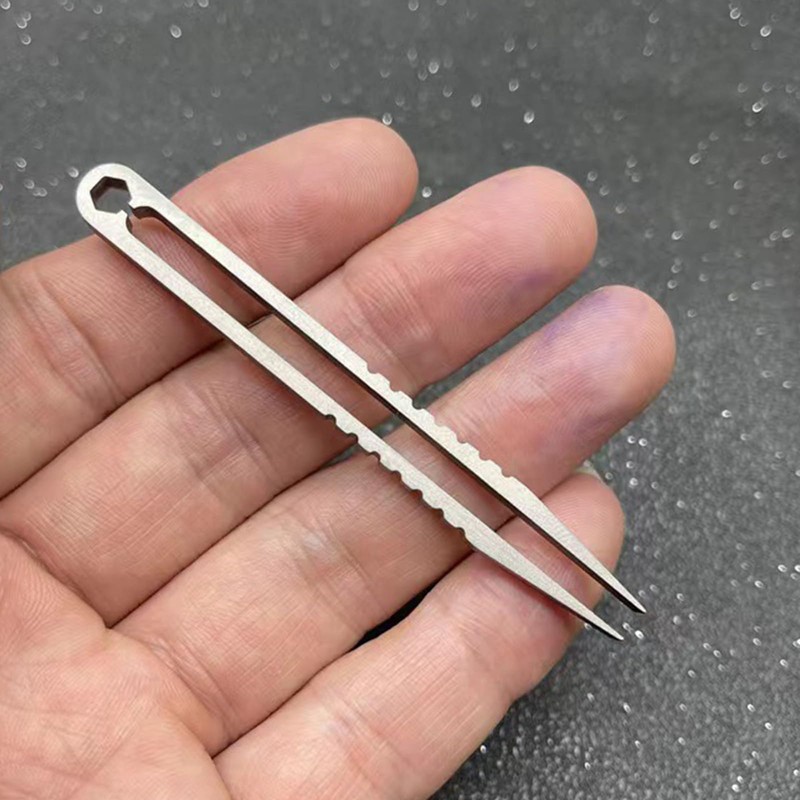 2Pcs Lightweight Mini Titanium Tweezers Non-Slip Portable Titanium Tweezers Sturdy