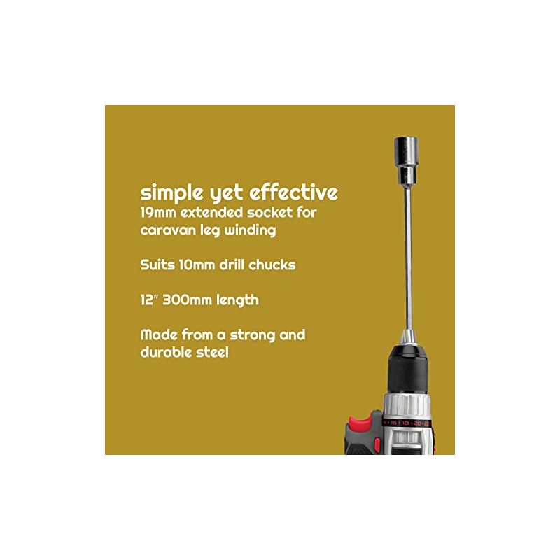Xtremeauto Caravan Corner Steady Drill Adaptor - 30CM Caravan Leg