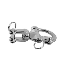 2/4 PCS Heavy Duty Marine 316 Stainless Steel Fixed Snap Shackle Quick Connect Shackle Snap Hook Rigging for Sailboat Yacht W/2 Rings (2PCS, Length: 87mm)