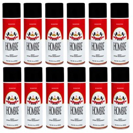 Hombre Red Deodorant Body Spray Classic for Men (12 Pack)