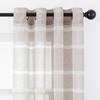 Chanasya Premium 2-Panel Faux Linen Shimmer Textured Sheer Curtain Panels