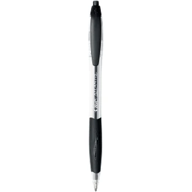 BIC Atlantis Classic Retractable Ballpoint Pens Medium Tip 1.0 mm - Box of 30 + 6 - Black