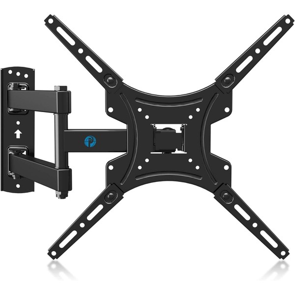 Full Motion TV Wall Mount Bracket Articulating Arms Swivels Tilts Extension Rotation for Most 26-55 Inch LED LCD Flat Curved Screen TVs, Max VESA 400x400mm up to 66lbs by Pipishell