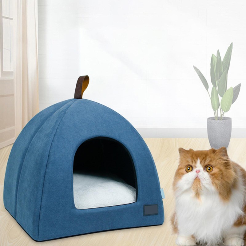 Foldable Cat Bed Breathable Cat House Indoor Pet Tent Dog