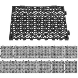 12 Pcs Interlocking Bar Service Mat for Bartending,12x12 Inch Anti-Slip Rubber Bar Mats for Countertop, Restaurant Commercial Anti Spill Washable Flexible Glassware Bartender Shelf Stain Protection