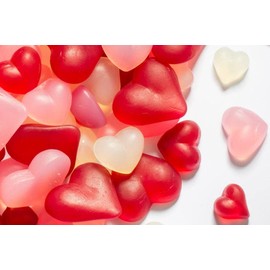 Starch Hearts Mix Jelly No Gelatin Heart Shape Red Pink White Hearts Gluten Free Lactose Free Vegan Valentines Mother's Day Wedding Anniversary