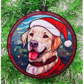 Generic Labrador Retriever Santa Lab Dog Ornament