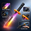 Rainbow Light-Up Space Sword Toy with Sound & Mist Effects