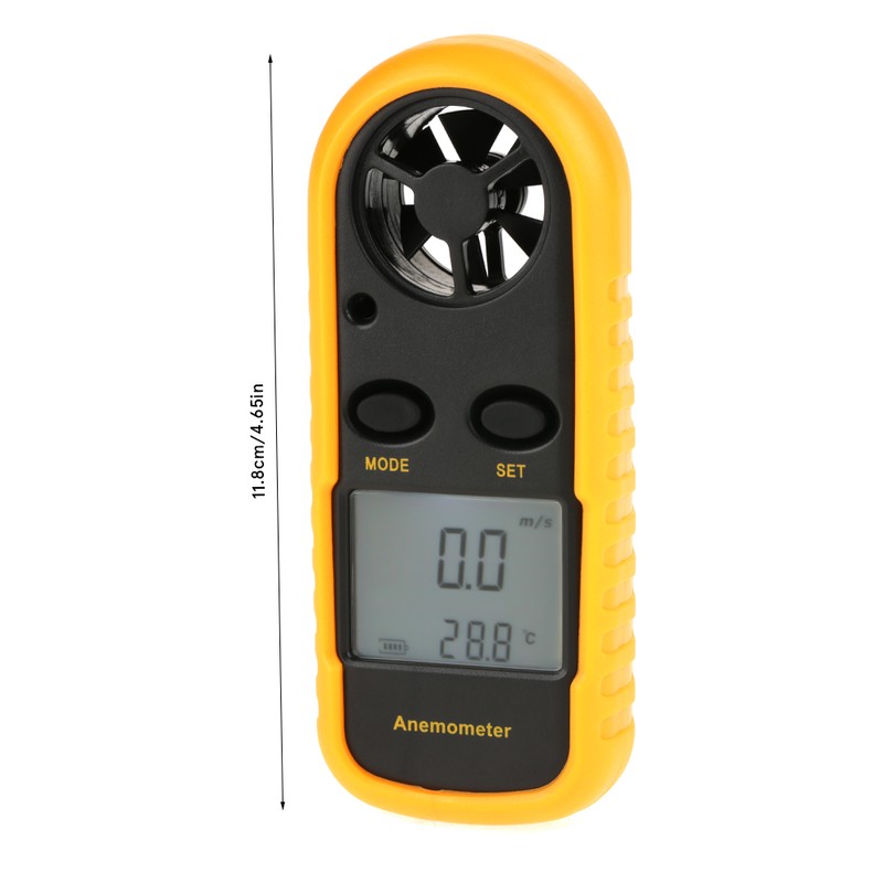 Portable Digital Anemometer Wind Speed Gauge Air Flow Speed Temperature