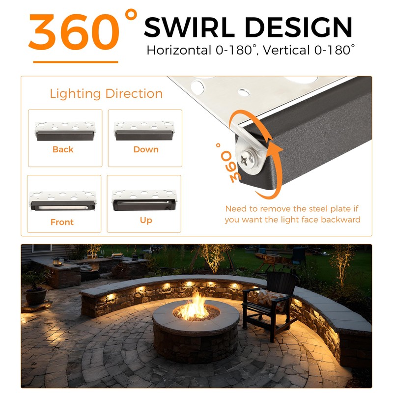 CLOUDY BAY [6 Pack] 12 Inch 12V-15 VAC/DC Low Voltage