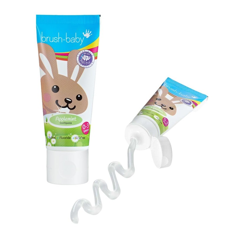 brush-baby Apple Mint Toothpaste for Babies and Toddlers | Stage