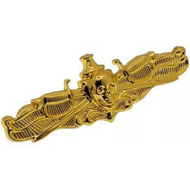 US Navy Surface Warfare Officer Skull Badge USN SWO Insignia Naval GOLD Pin