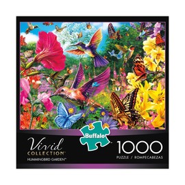 Buffalo Games Hummingbird Garden Jigsaw Puzzle from The Vivid Collection, 1000 Piece