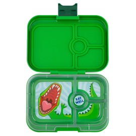 yumbox Panino Leakproof Sandwich Friendly Bento Lunch Box Container for Kids (Jurassic Green (Dino Tray))