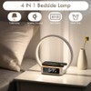 WILIT Bedside Lamp with Alarm Clock,Touch Lamp with Wireless Charger,Nightlight