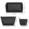 3 Pieces Mesh Cosmetic Bag Mesh Makeup Bags Mesh Zipper