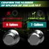 AUTOPTIM 2PCS 7 Spline Lug Nuts Socket Key - Compatible