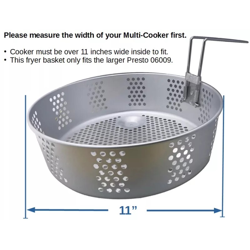 Presto Large Fryer Basket for Pots & Pans + Foldable