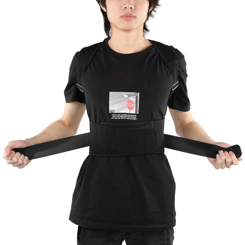 Keenso Unisex Back Support Posture Bandage, Correction Tape Belt Strength